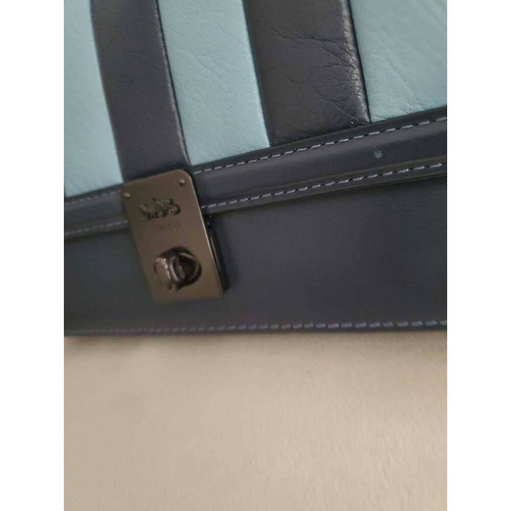 Coach Hutton Leather Convertible Crossbody Bag Midnight Multi Quilting Chain - Picture 7 of 16
